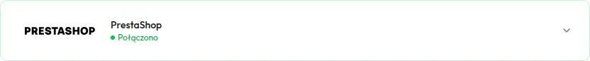 PrestaShop card in PixelFiddler with the Connected status